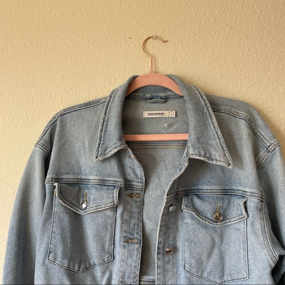 Good American Cropped Denim Jacket - Picture 7 of 11